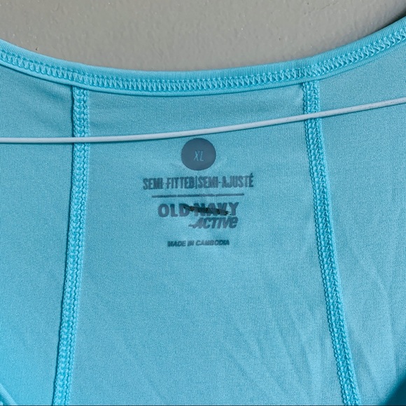 Active Semi Fitted size XL Blue workout Top - Picture 2 of 8